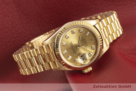 rolex damenuhr oyster perpetual datejust 18k gold mit diamanten|rolex datejust 18kt gold watch.